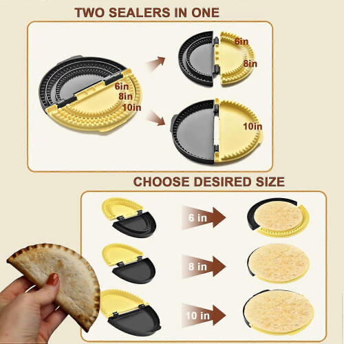 Prensa e máquina de tortilhas com vedação à prova de fugas, encaixa em tortilhas de 610 polegadas, crimpador Quesadilla 1