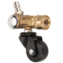Pressure Washer Undercarriage Cleaner with Swivel Wheel and Brass Quick Connector for Cars