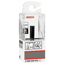 Fraise à rainurer droit - BOSCH - 2608628441 - 6 mm (rainure) - D1 8 mm - L 19,5 mm