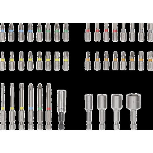 Bosch Schroefbits - BOSCH - Set van 43 - Staal S2 - Kleurgencode - 6-zijdig hexagonaal 2