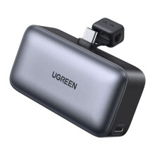 Bateria externa - UGREEN - 5.000 mAh - Conector USB-C - Com suporte - Preto