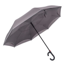 Inverted Golf Umbrella Double Layer Waterproof Reverse Folding with Hands CShaped Handle for Car Travel 113x86cm