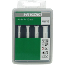 Juego de 4 sierras de corona diamantadas - HIKOKI - 4100519 - 5/6/8/10 mm - vástago 10 mm - longitud útil 56 mm