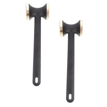 2pcs Stainless Steel Meat Tenderizer Mallets DualSided Hammer with Ergonomic Grip for Kitchen
