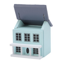 Miniaturhaus aus Birkenholz - 6 x 5,5 x 7,3 cm