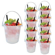 32oz wielokrotnego użytku misy do ponczu 10 PACK, przezroczyste wiadra na napoje, wiadro na lód,
