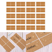 80 Pcs Cork Wooden Labels 30x60mm Water Oil Proof Self Adhesive