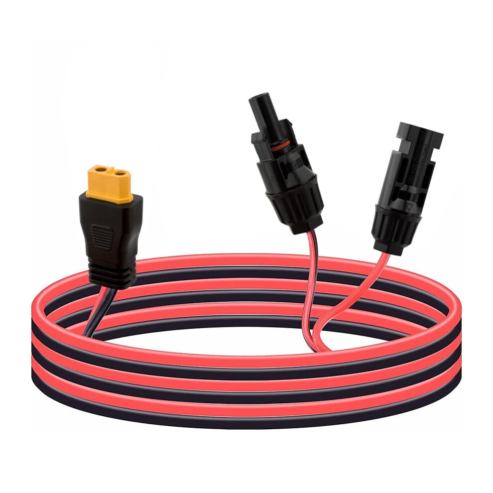 Solar Panel Connector To Xt60 Adapter Cable 1M 12Awg Heavy Duty Weatherproof For Power Station 9113335271623