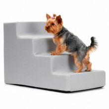 Scala per animali - SPRINGOS - 4 gradini - Grigio - Schiuma ad alta densità 30D - Carico 25 kg