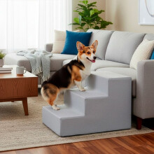 Escada para cães e gatos - SPRINGOS - 4 degraus - espuma de alta densidade - capa lavável - base antiderrapante