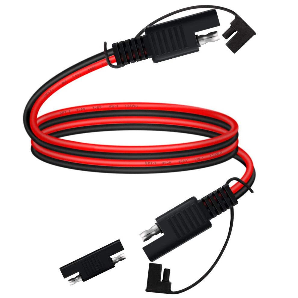 14Awg Sae Extension Cable 2M Weatherproof Quick Connect Cord For 12V 24V Solar Rv Battery 9070919344176