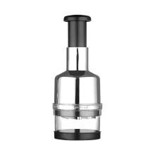 Stainless Steel Hand Press Vegetable Chopper for Garlic Ginger Onion, MultiFunctional Kitchen Cutter Silver