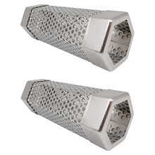 Smoker Tube 2 Pack 6 Inch Hexagon 304 Stainless Steel for BBQ Cold and Hot Smoking Up to 2.5h