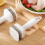 Stainless Steel Meat Tenderizer with 24 Needles, Automatic Rebound Square Bottom, Rustproof, White 5