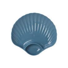 Ceramic Sugar Bowl with Lid and Shell Shape Snack Tray, MultiPurpose Easy Clean Dish