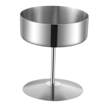 Stainless Steel Dessert Cup 400ml Tall Footed Sundae Bowl for Ice Cream and Restaurant Use