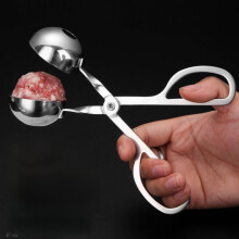 Stainless Steel Meatball Maker Scoop Large Size Tool for Uniform Ball Shape and Easy Cleaning