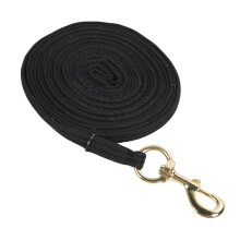 8.2m Soft Equestrian Training Rope with Quick Halter Clip Black