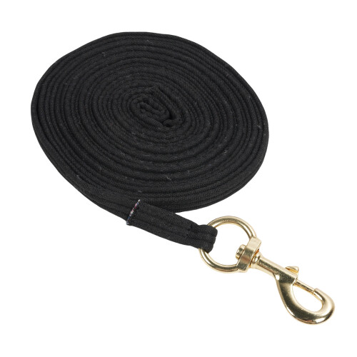 8.2m Soft Equestrian Training Rope with Quick Halter Clip Black