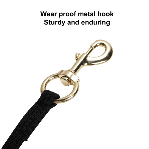 8.2m Soft Equestrian Training Rope with Quick Halter Clip Black 2