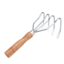 Gardening Rake Durable Carbon Steel Handheld Tool for Lawn Yard Beach Cleaning and Clam Digging