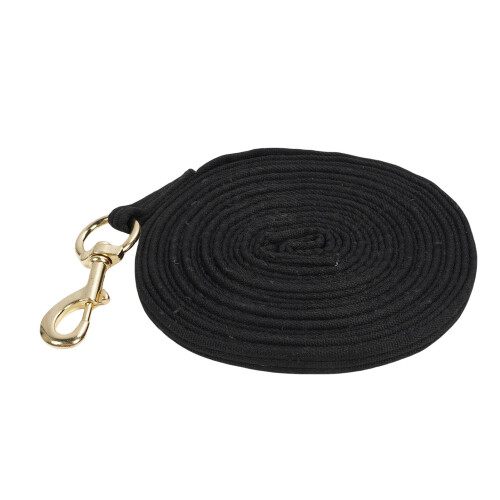 8.2m Soft Equestrian Training Rope with Quick Halter Clip Black 1