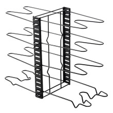Adjustable Pots and Pans Organizer Rack Heavy Duty Metal Holder with 3 DIY Assembly Modes for Kitchen