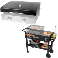Portable Grill Stand with Weatherproof Cover and Prep Shelf, Fits 17/22 Inch Griddle for Blackstone