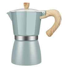 Aluminum Moka Pot 3 Cup Stovetop Espresso Maker 150ml Green Italian Coffee for Home
