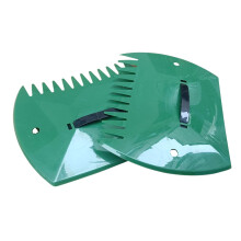 Leaf Scooper Hand Rakes with Ergonomic Grip for Yard and Garden Mulch Debris Collection, Dark Green