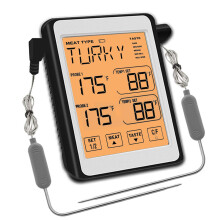 Meat Thermometer Instant Read Digital Food Thermometer with Dual Probe Waterproof for BBQ Oven Smoking