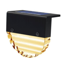 Outdoor Solar LED Light Waterproof Stair Wall Lamp Rustproof for Garden Patio Deck Fence