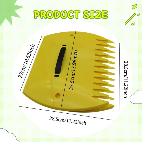 Leaf Scoops Claws for Yard Work with Ergonomic Grip, Durable Leaf Grabber Hand Rakes Yellow 1