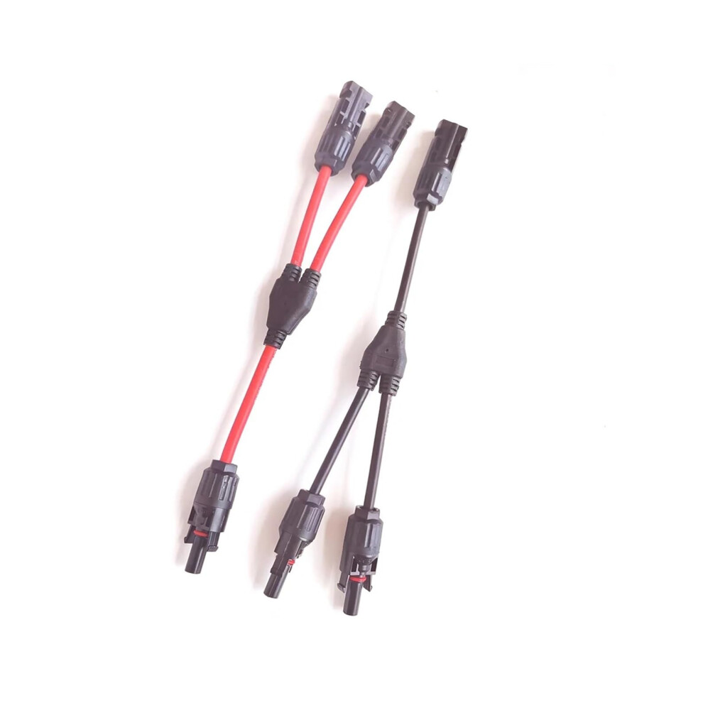 Solar Panel Connector Mc4 Y Branch Adapter Cable 1 To 2 Parallel Splitter Ip67 Weatherproof 2 Pairs 9113335274242