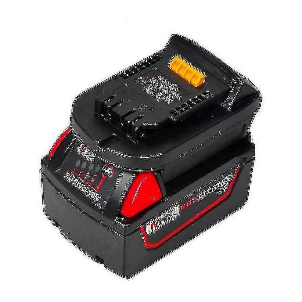 Milwaukee M18 18V Lithium Battery Converter Adapter To Dewalt Dcb 18V/20V Lithium Ion Battery Power Tool 25-26 6935161623673