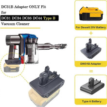 DW31B-Batterieadapter für Dewalt 20V Li-Ionen-Batterie für Typ B DC31 DC35 DC34 Batterie-Staubsaugerwerkzeug
