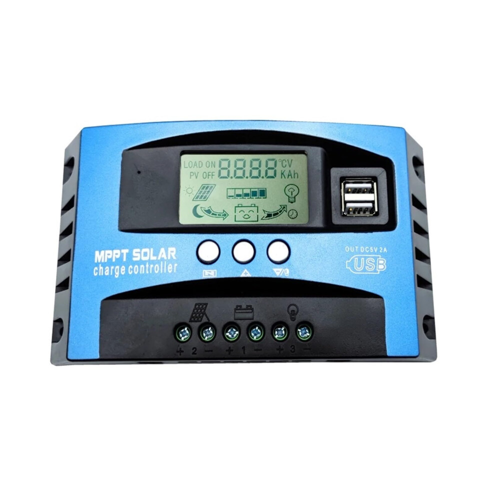 Mppt Solar Charge Controller 60A 12V 24V With Lcd Display Dual Usb For Off Grid Rv Boat 9113335274617