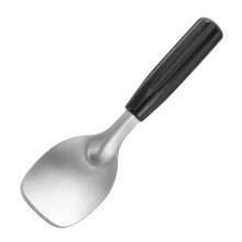 Stainless Steel Ice Cream Scoop with Ergonomic Comfort Grip Black Handle for Easy Serving