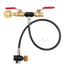 CO2 Refill Adapter CGA320 Hose Kit for Soda Maker, 24 Inch Brass LeakProof Quick Connect