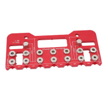 Aluminum Steel Cabinet Handle Mounting Template, 5mm & 6.35mm