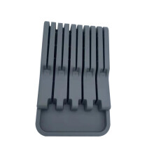 Knife Block with Ventilation and Drainage, MultiFunction Plastic Knife Holder for Kitchen Storage
