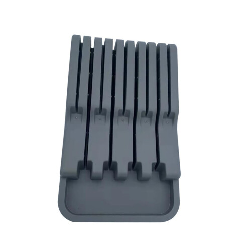 Knife Block with Ventilation and Drainage, MultiFunction Plastic Knife Holder for Kitchen Storage