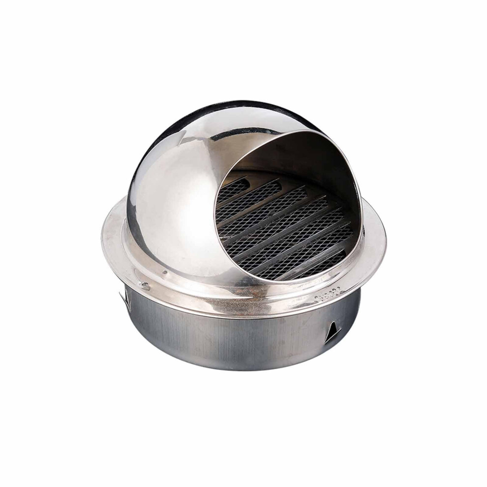 304 Stainless Steel Exhaust Vent Hood Exterior Wall Mount Rainproof Windproof 180Mm 9113335304925