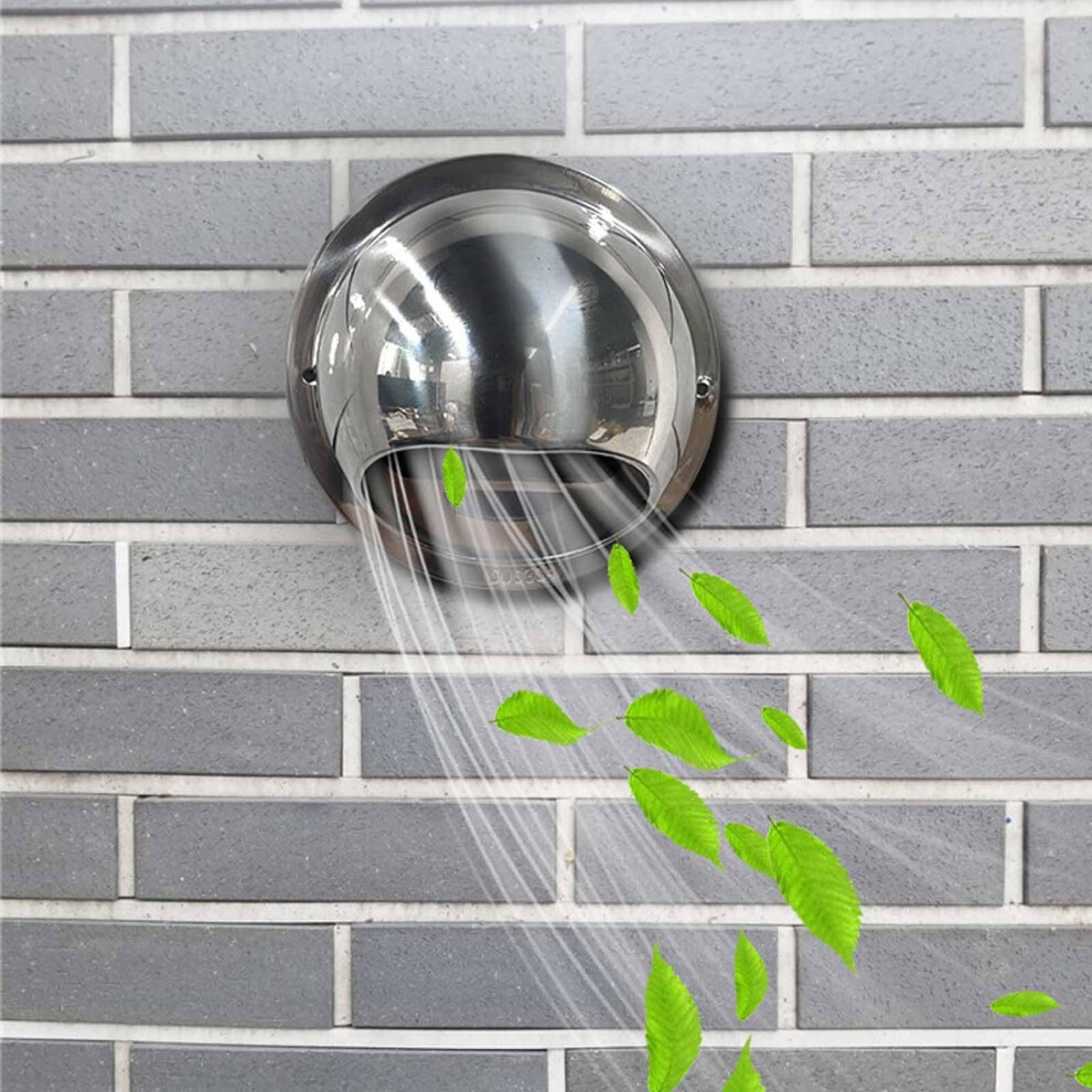 304 Stainless Steel Range Hood Vent Cover 170Mm Wall Mount Rain Protection Bird Shield 9113335305694
