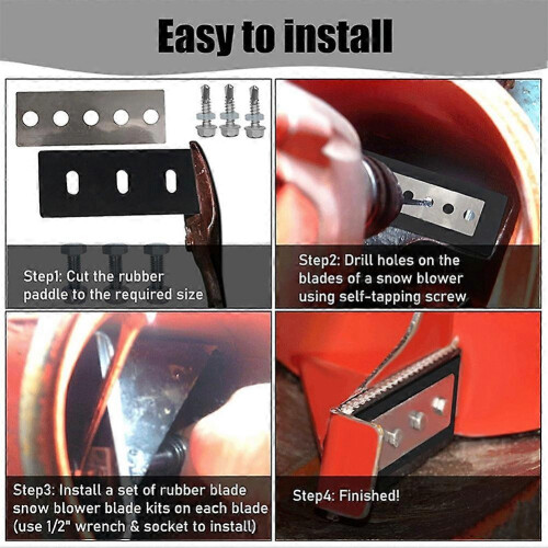 Snow Blower Impeller Modification Kit-3/8Inch 3-Blade Universal,for Modifies 2-Stage Machine 2
