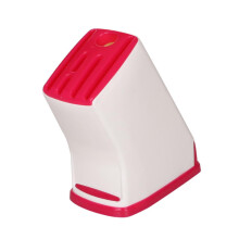 Kitchen Knife Holder with Drainage Ventilation NonSlip Base FoodGrade Plastic Red Organizer