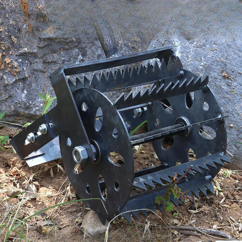 Manual Weeder Tool with Adjustable Blade Angle, Heavy Duty Rolling Lawn Aerator for Efficient Weeding 2