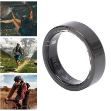 Fitness Tracker Ring 50m Waterproof Gesture Control Size 11 Black