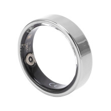Fitness Tracker Ring with Step, Calorie, Gesture Control, 50m Waterproof, 22.2mm Silver