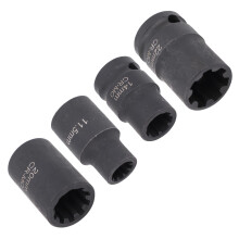 4pcs Brake Caliper Socket Set 11.5mm-22mm 1/2in Drive